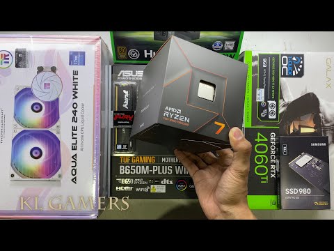 AMD Ryzen 7 7700 ASUS TUF GAMING B650M-PLUS WIFI AM5 GALAX RTX4060Ti AQUA ELEITE 240 WHITE