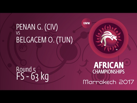 Round 5 FS - 63 kg: O. BELGACEM (TUN) df. G. PENAN (CIV) by TF, 11-0