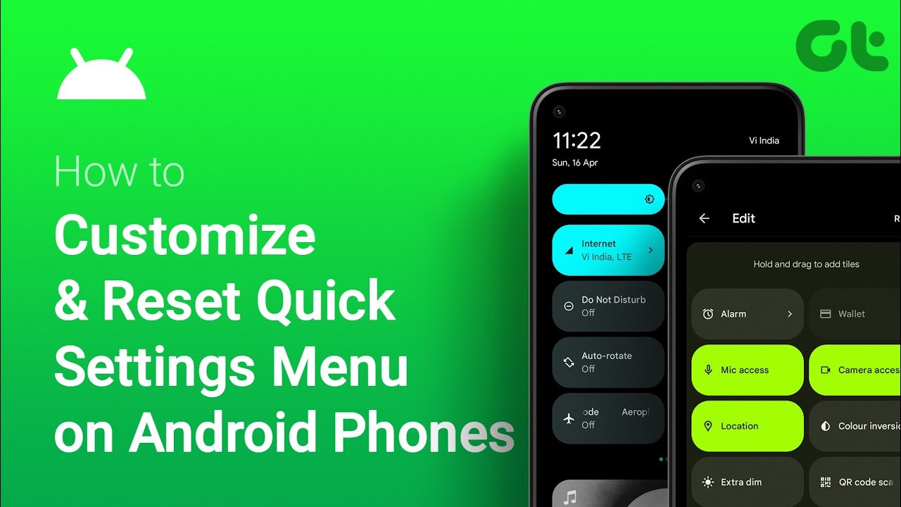 How to Customize & Reset Quick Settings Menu on Android Phones | Guiding Tech