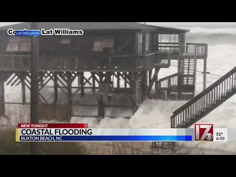 Video: Flooding seen at Outer Banks as storm hits NC coast