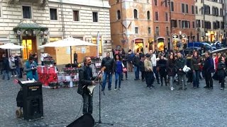 Pink Floyd - Another Brick In The Wall - Busker Cover @ Pantheon Rome