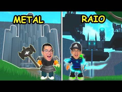 FIZEMOS UMA SUPER BATALHA ENTRE O CASTELO DE METAL vs CASTELO DE RAIO!!!