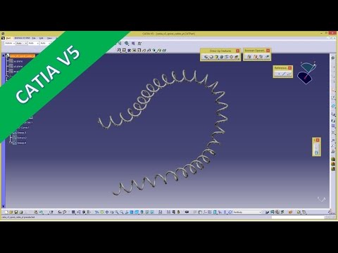 Spiral Cable Catia v5 GSD Training Sweep Law 3d Curve