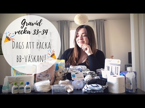 PACKAR BB-VÄSKAN! 😱🎉 Gravid vecka 33-34 🤰