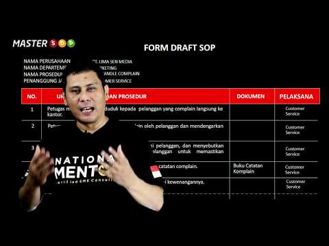 Cara Buat Daftar Kebutuhan Dokumen SOP Perusahaan (Video 7)