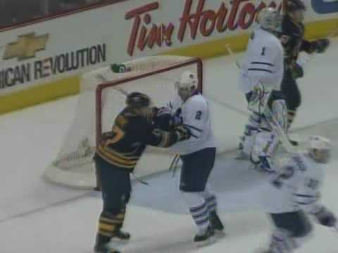 Luke Schenn vs Dominic Moore Mar 27, 2009