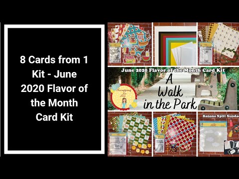 8 Cards 1 Kit - June 2020 Flavor of the Month Card Kit - A Walk in the Park