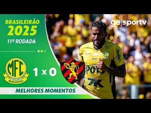 Gols e lances de Mirassol x Sport