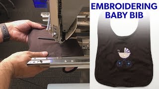 Baby Bib With Embroidery Grip - Universal Clamping System
