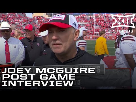 Texas Tech's Joey McGuire Post-Game Interview after Defeating #16 Utah