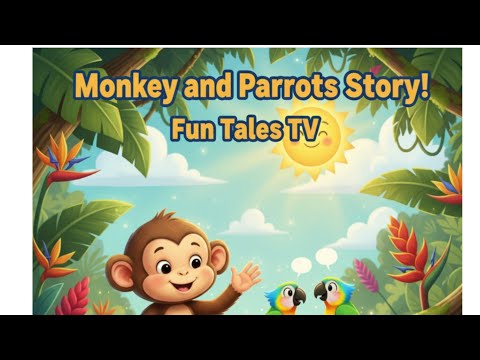 Monkey and Parrot Save the Jungle | Inspirational Story for Kids | English Cartoon Story