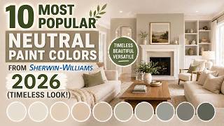 10 Most Popular Neutral Paint Colors from Sherwin-Williams 2026 (Timeless Look!)