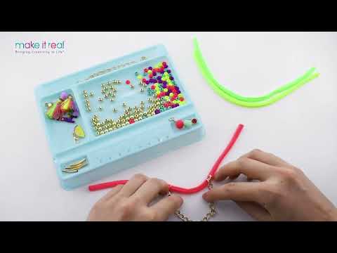 Make It Real Neo-Brite Chains & Charms | Neon Bracelet Making Kit for Girls
