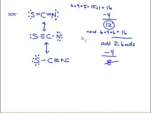 Lewis Resonance Structures A Thiocyanate