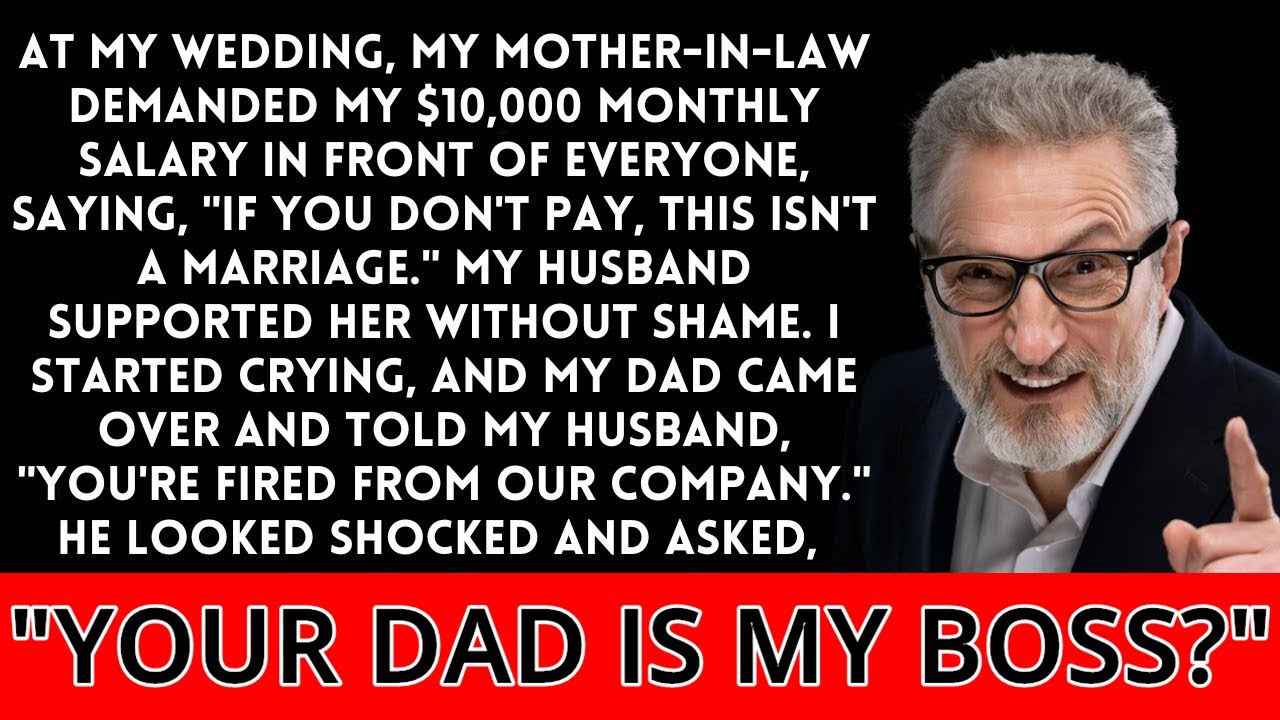 At my wedding, my mother-in-law demanded my $10,000 salary, saying, If you don’t pay, leave!" But...