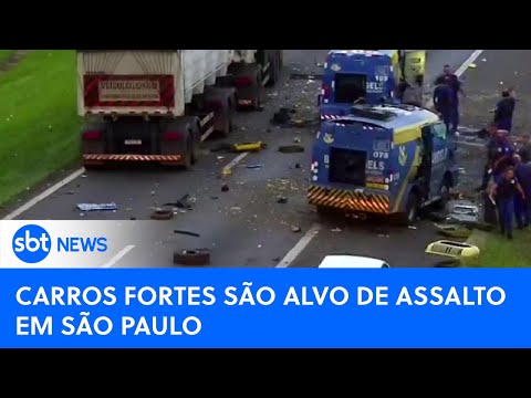 Dois carros-fortes são roubados em São Paulo | #SBTNewsnaTV (09/04/24)