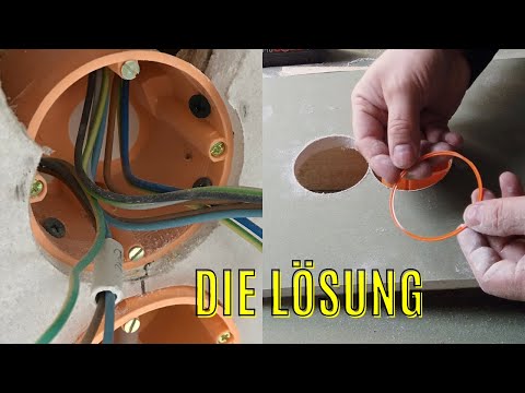 Steckdose / Schalter Loch zu groß gebohrt in der Trockenbauwand Hohlwand Ausgleichsring von Kaiser