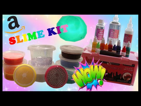Unboxing Amazon Slime-Kit & Slime Crafting I satisfying l rainbow | Fun | JK