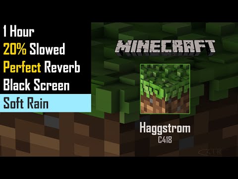 EPIC 1 Hour Slowed Minecraft Music with Rain & Black Screen