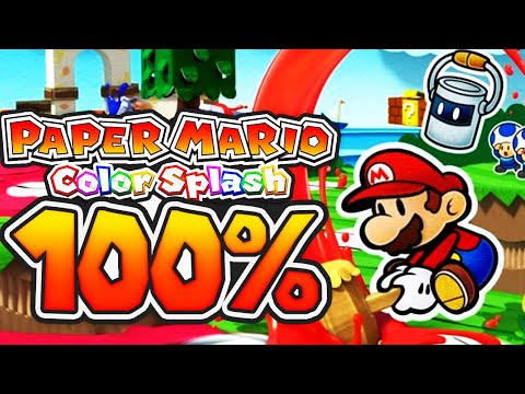 Paper Mario Color Splash - 100% Longplay Full Game Walkthrough - No Commentary Gameplay Playthrough