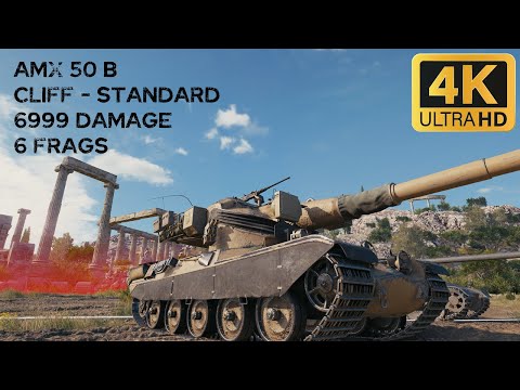 AMX 50 B 7,0k damage 6 frags on Cliff - World of Tanks