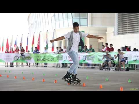 2017 Roller Games，Junior Men Classic Slalom 13th，Zharkov Mikhail 青男花桩 13th 俄罗斯