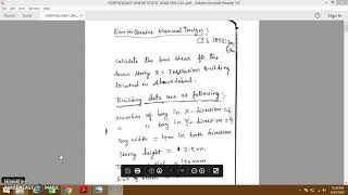 Equivalent static method of analysis cal. part 01