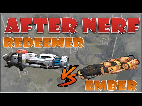 Ember vs Redeemer after NERF heavy weapon comparison war robots