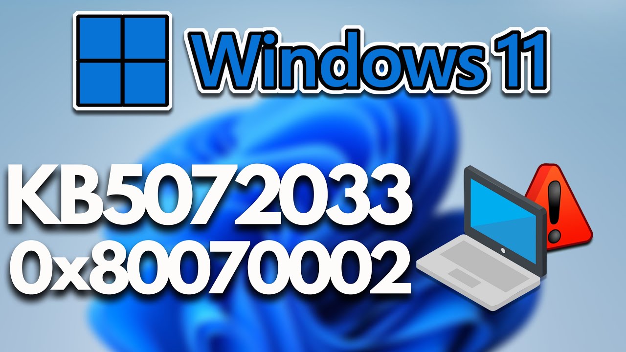 Windows 11 Update KB5072033 Error Code 0x80070002 There Was A Problem Installing The Update FIX✅