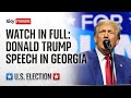 Republican presidential nominee Donald Trump holds campaign rally in Georgia