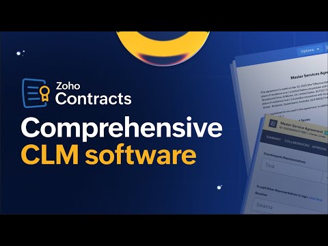 Introducing Zoho Contracts | Comprehensive Contract Management Software