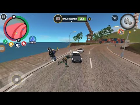 What a dangerous accident on fireskull bike! #rope hero game