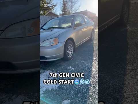Thumbnail for 7th gen civic cold start -20❄️🥶❄️🥶#honda ##jdm #vtec #civic by VTEC, Honda Civic