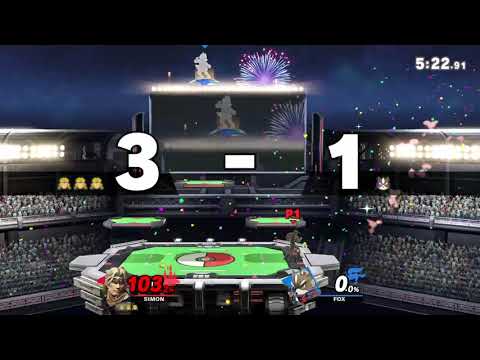 Super Smash Bros. Ultimate - Simon Belmont (Red Rick Dias) vs. Fox (Snoozy) - 1 of 2