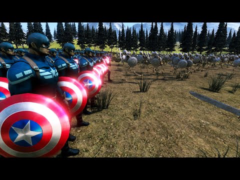 150 Captain America Vs 20,000 Skeleton Warriors Ultimate Epic Battle Simulator UEBS