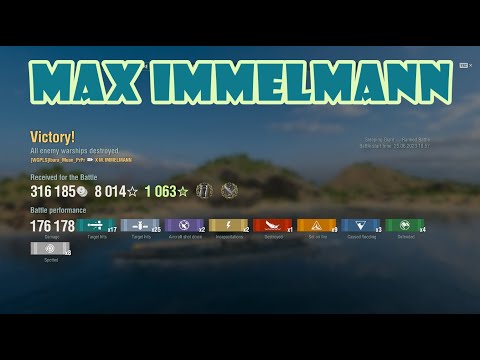 {12.5}Tier 10 CV DKM Max Immelmann in Ranked Arms Race - Carried by a chad Napoli