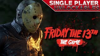 Unlockable Content in Single Player Challenges | NEW Emotes! | Friday the 13th: The Game