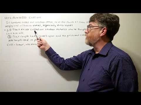 English Tutor Nick P Verb Phrase (53) Cuss Out