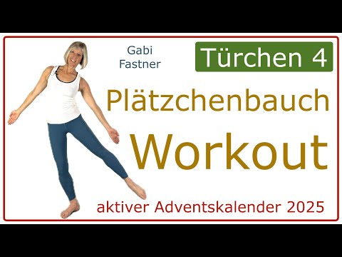 4/24 💫 15 min. Plätzchenbauch-Workout | flacher Bauch in der Weihnachtszeit, ohne Geräte, im Stehen