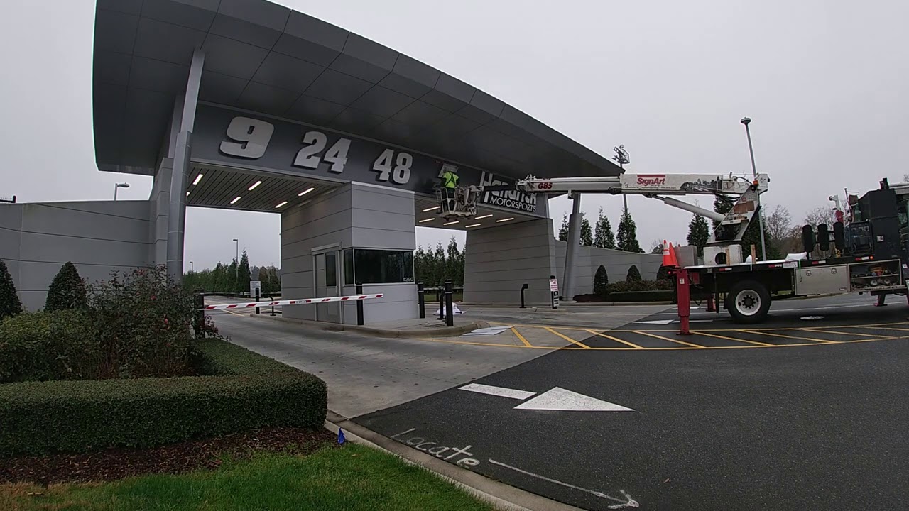 No. 5 displayed at main Hendrick Motorsports entrance