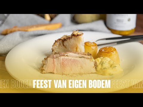 Varkenskroon met bloemkool en mousseline van pickles | Feest van eigen bodem