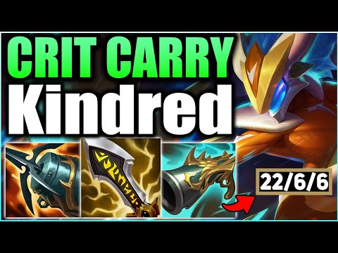Use This Crit Kindred Jungle Carry Build To Climb! Crit kindred Jungle Gameplay! - League Of Legends
