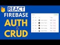 React Firebase Tutorial AUTH CRUD Image Upload