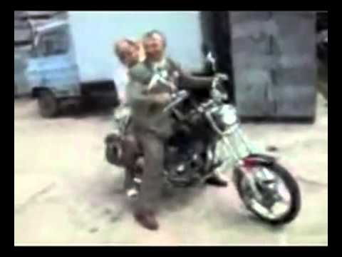 Old Motorcyclist Shouldn't Try To Do A Wheelie