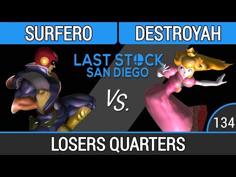 LSSD 134 - Surfero (Falcon) vs. Destroyah (Peach) - SSBM Losers Quarters - Smash Melee