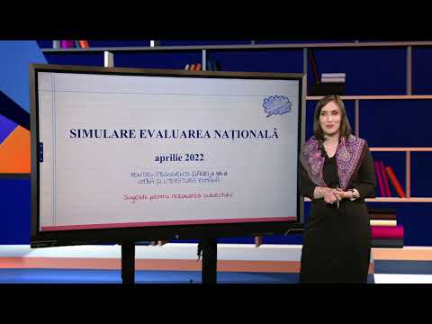 TeleŞcoala: Limba şi literatura română clasa a VIII-a–Simulare Evaluare Naţională 2022 – prima parte