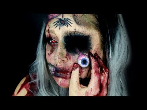 zombie halloween makeup tutorial | missing eye sfx Video