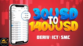 30usd To 1400usd | SMC | ICT | Deriv
