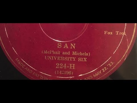 University Six "San" = really the California Ramblers playing Gatsby-era flapper jazz