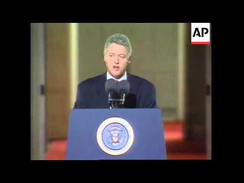 USA: PRESIDENT BILL CLINTON GIVES ACCEPTANCE SPEECH UPDATE